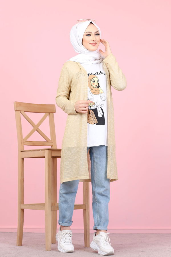 3047 HIRKA TUNİK KOMBİN Vizon - 3047