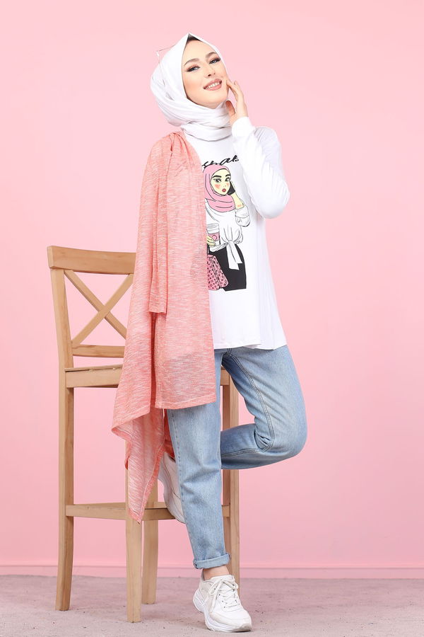 3047 HIRKA TUNİK KOMBİN Pembe - 3047