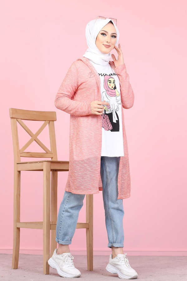 3047 HIRKA TUNİK KOMBİN Pembe - 3047