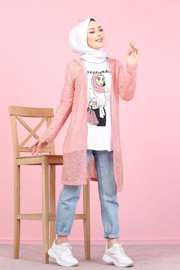 3047 HIRKA TUNİK KOMBİN Pembe - 3047