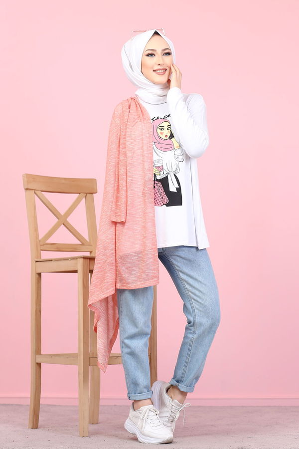 3047 HIRKA TUNİK KOMBİN Pembe - 3047