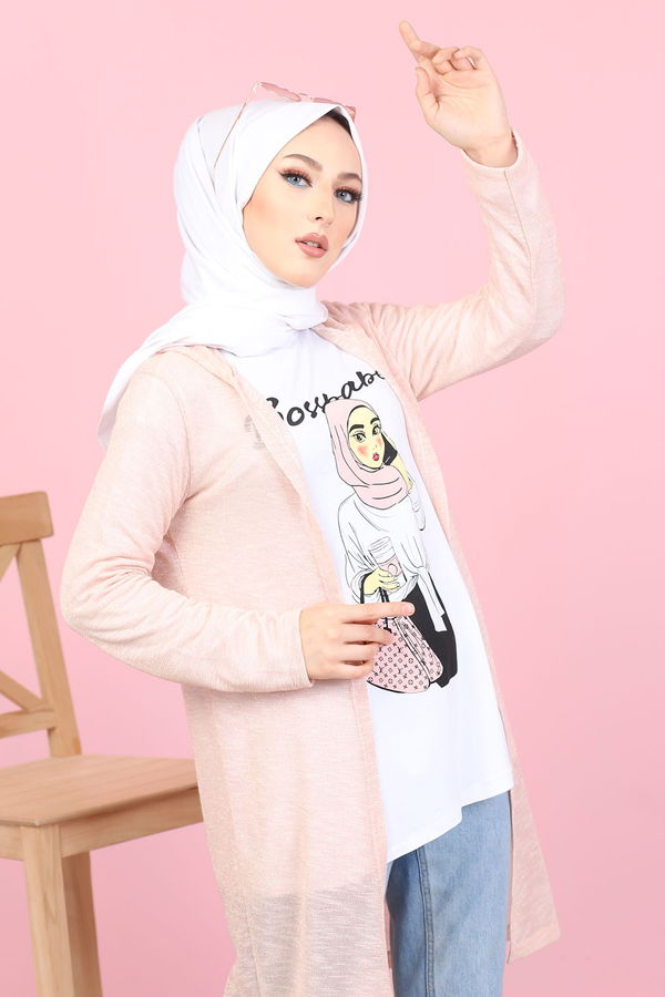 3047 HIRKA TUNİK KOMBİN Pembe - 3047