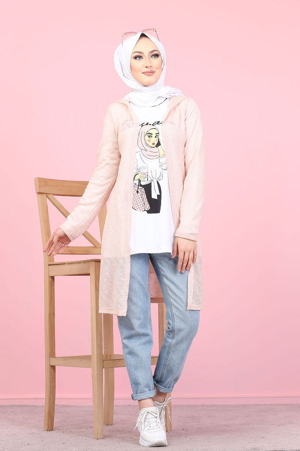 3047 HIRKA TUNİK KOMBİN Pembe - 3047