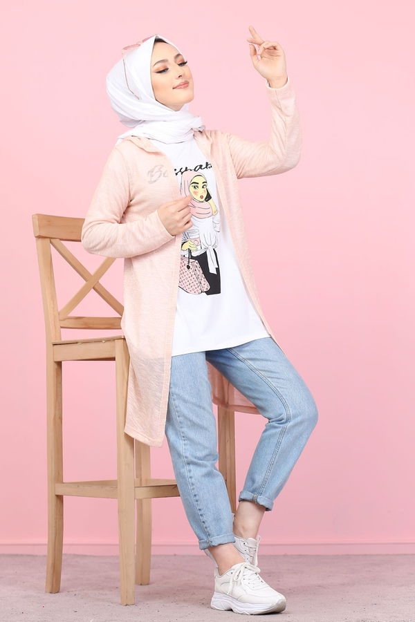 3047 HIRKA TUNİK KOMBİN Pembe - 3047