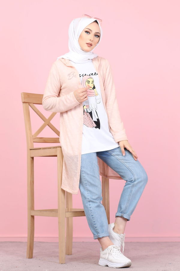 3047 HIRKA TUNİK KOMBİN Pembe - 3047