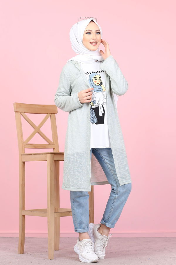 3047 HIRKA TUNİK KOMBİN Yeşil - 3047