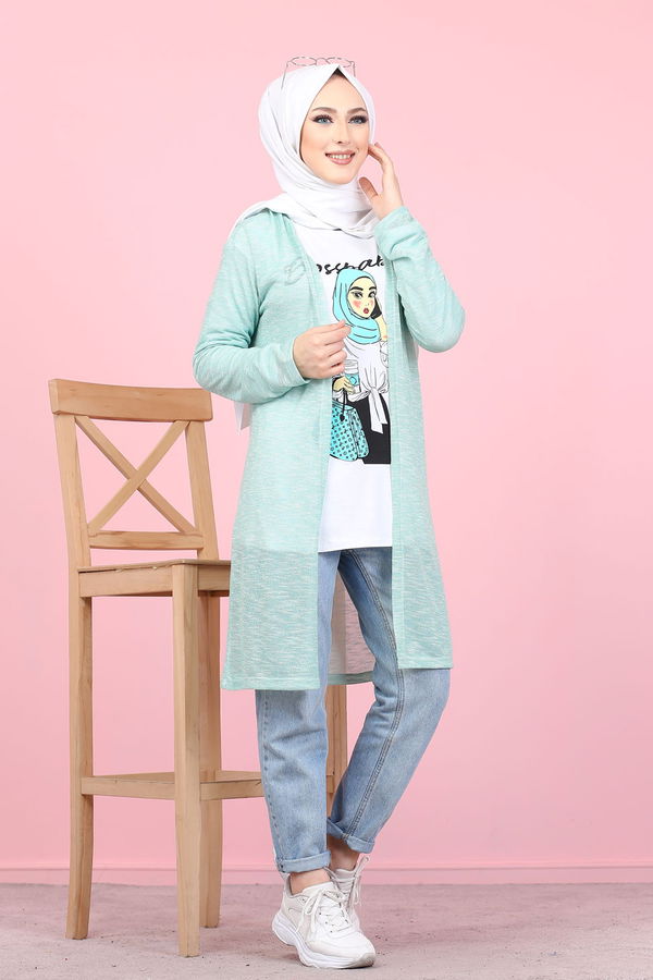 3047 HIRKA TUNİK KOMBİN Yeşil - 3047