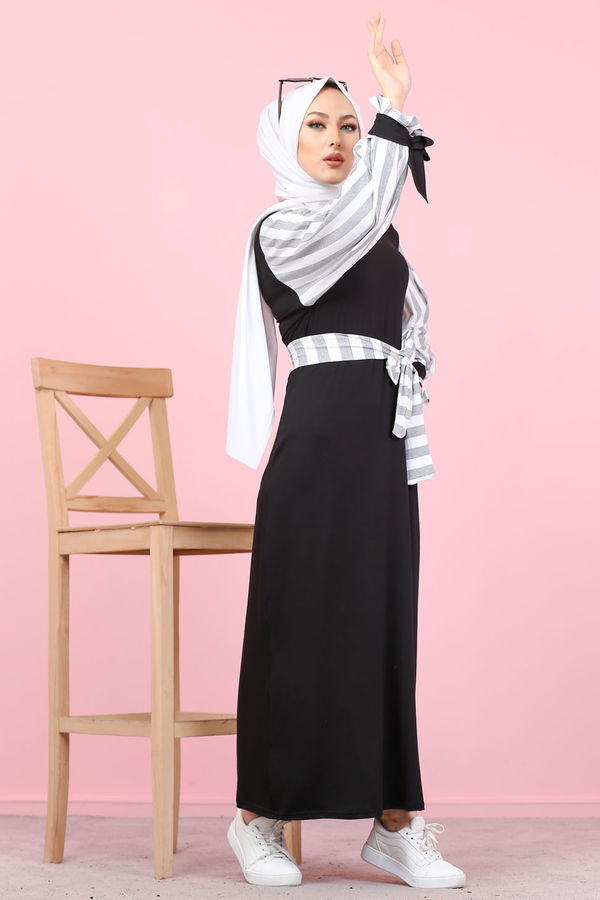 5261 ELBİSE Gri - 5261