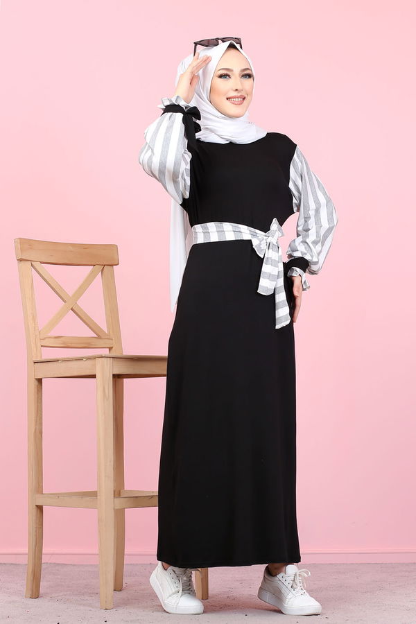 5261 ELBİSE Gri - 5261