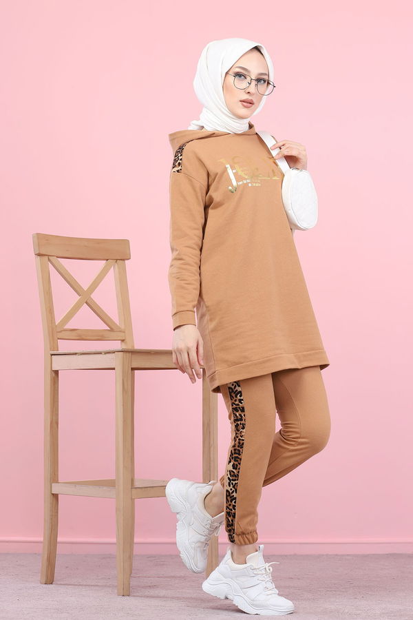 Tunık + Pantolon Taba - 8328 TABA