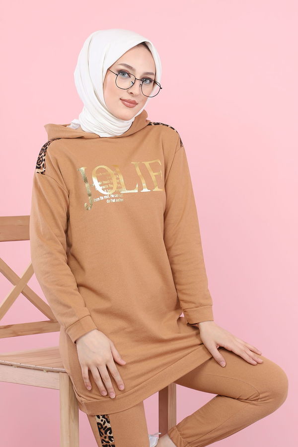 Tunık + Pantolon Taba - 8328 TABA
