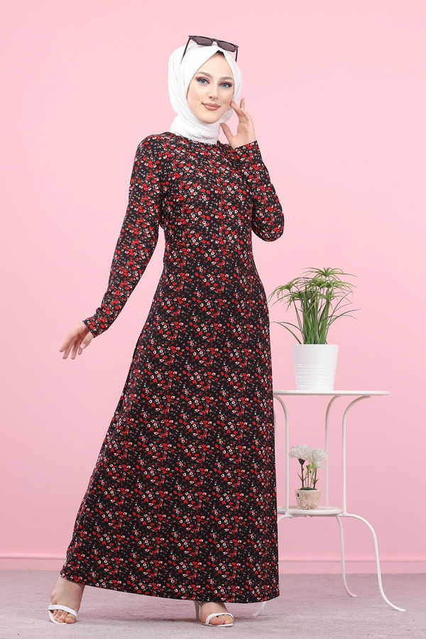 8516 ELBISE Siyah - 8516