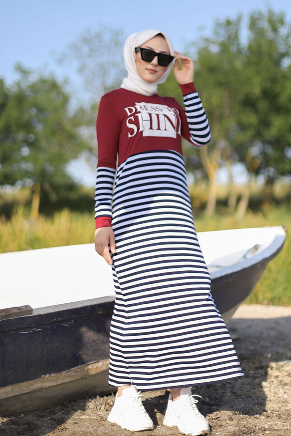 5270 ELBISE Bordo - 5270 BORDO