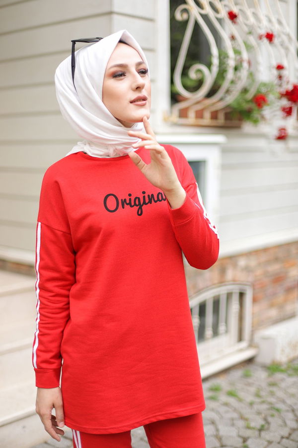 TUNIK PANTOLON Kırmızı - 8401