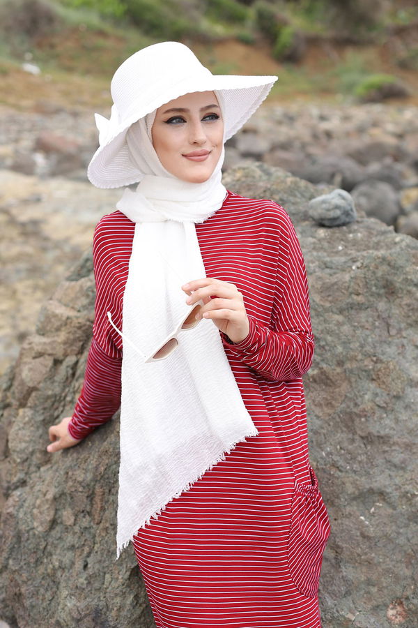 5268 ELBISE Bordo - 5268 BORDO