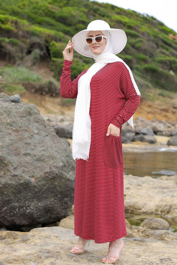 5268 ELBISE Bordo - 5268 BORDO