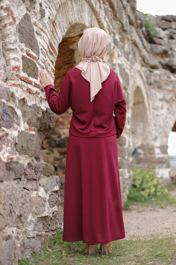 3120 TUNIK ETEK Bordo - 3120