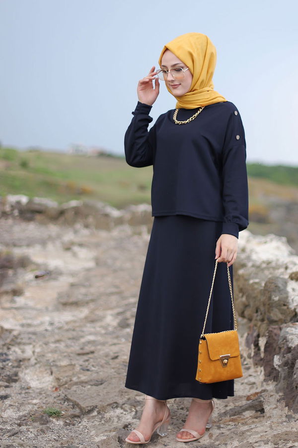 3120 TUNIK ETEK Lacivert - 3120