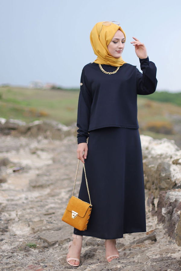 3120 TUNIK ETEK Lacivert - 3120