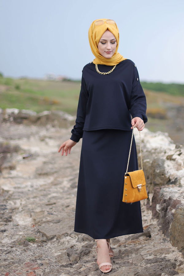 3120 TUNIK ETEK Lacivert - 3120