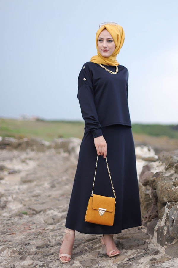 3120 TUNIK ETEK Lacivert - 3120