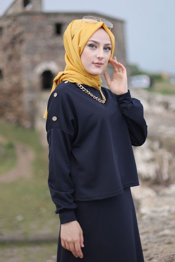 3120 TUNIK ETEK Lacivert - 3120