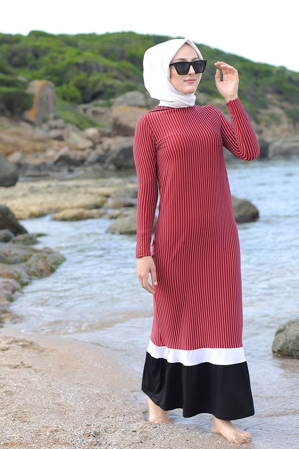 5269 ELBISE Bordo - 5269 BORDO