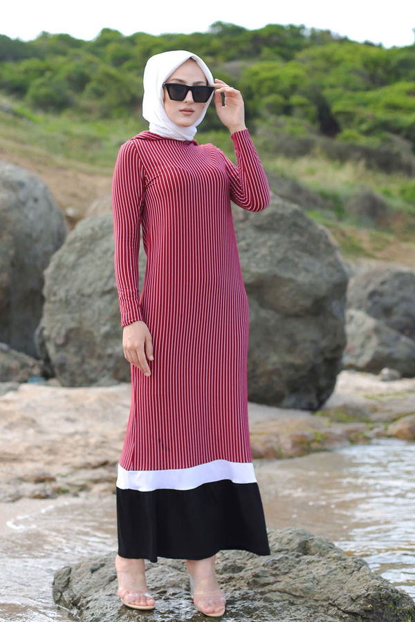 5269 ELBISE Bordo - 5269 BORDO