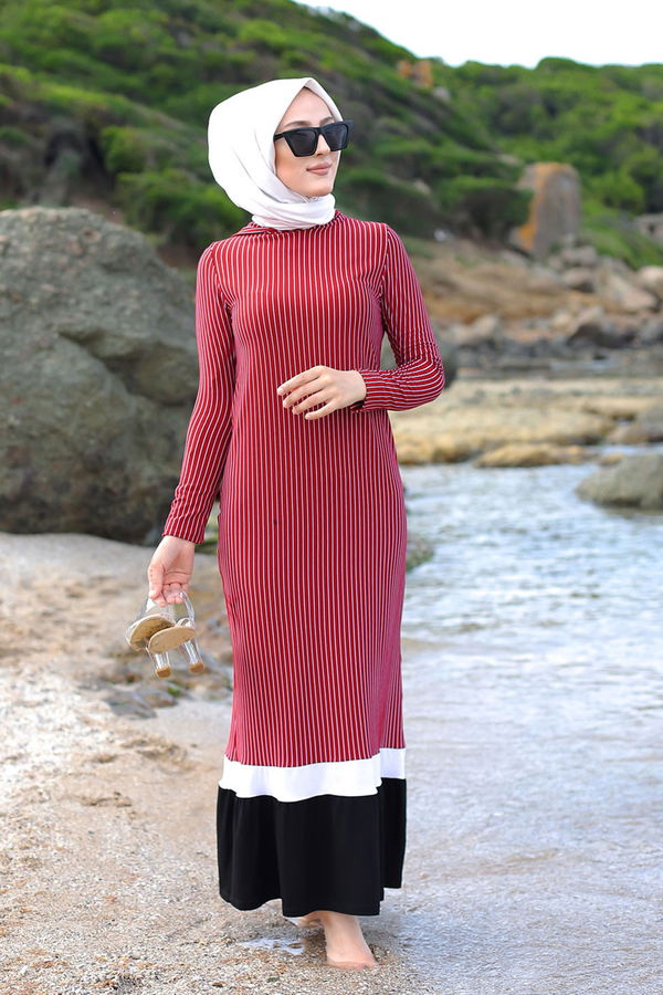 5269 ELBISE Bordo - 5269 BORDO