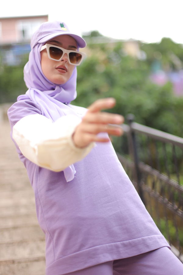 TUNIK PANTOLON Lila - 3087 LİLA
