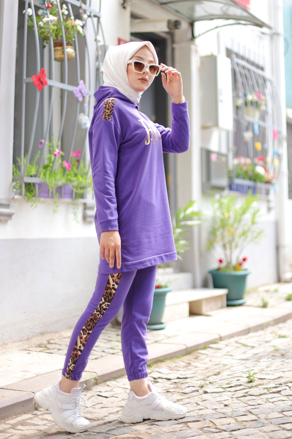 Tunık + Pantolon Mor - 8328 MOR