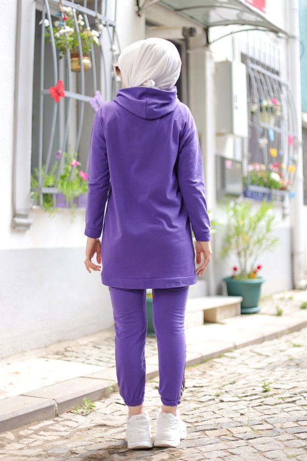 Tunık + Pantolon Mor - 8328 MOR