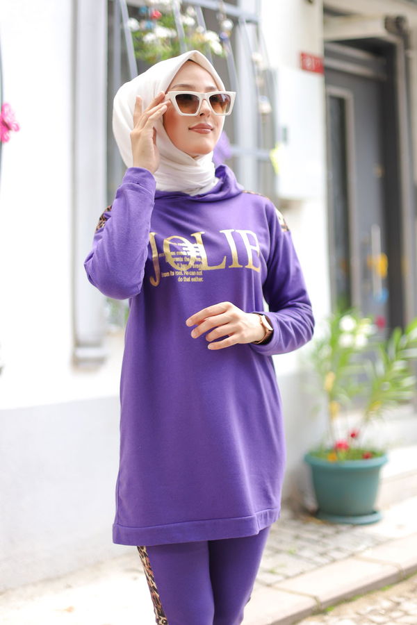 Tunık + Pantolon Mor - 8328 MOR