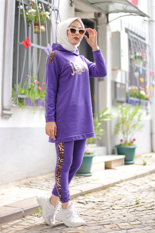 Tunık + Pantolon Mor - 8328 MOR