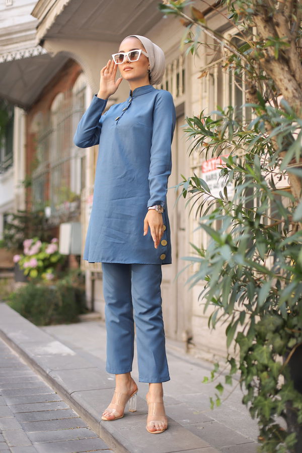 Tunik Pantolon Mavi - 8432
