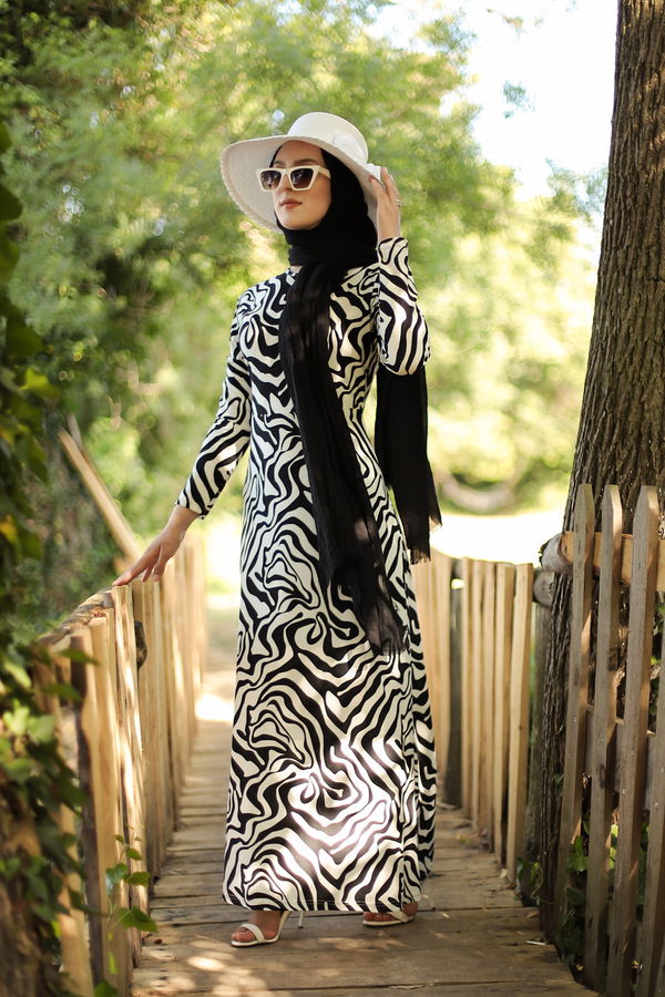 8553 ELBISE Siyah - 8553