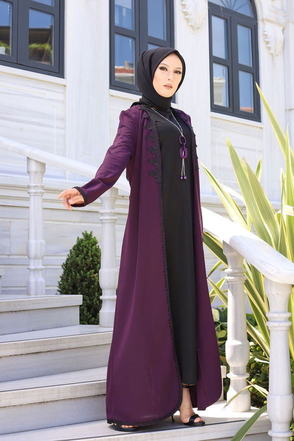 9024 ELBISE-HIRKA-KEMER-KOLYE Mor - 9024