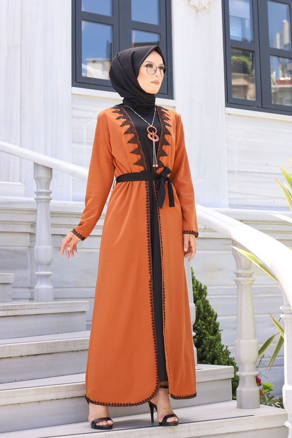 9024 ELBISE-HIRKA-KEMER-KOLYE Taba - 9024 TABA