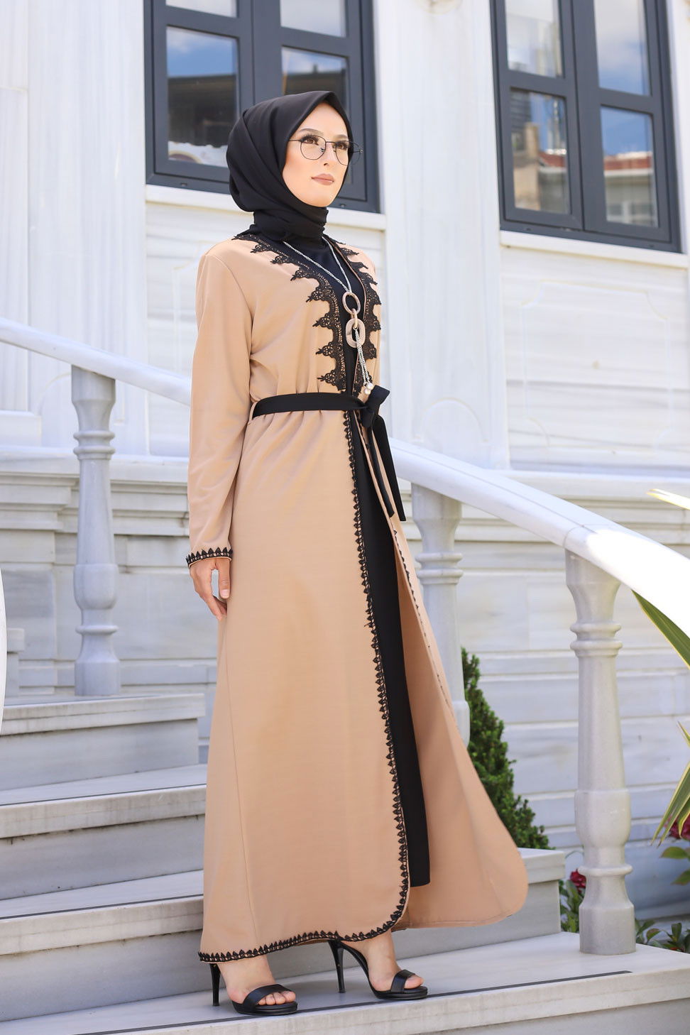 9024 ELBISE-HIRKA-KEMER-KOLYE Bej - 9024 BEJ
