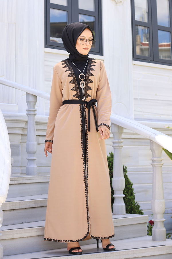 9024 ELBISE-HIRKA-KEMER-KOLYE Bej - 9024 BEJ