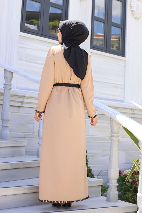 9024 ELBISE-HIRKA-KEMER-KOLYE Bej - 9024 BEJ