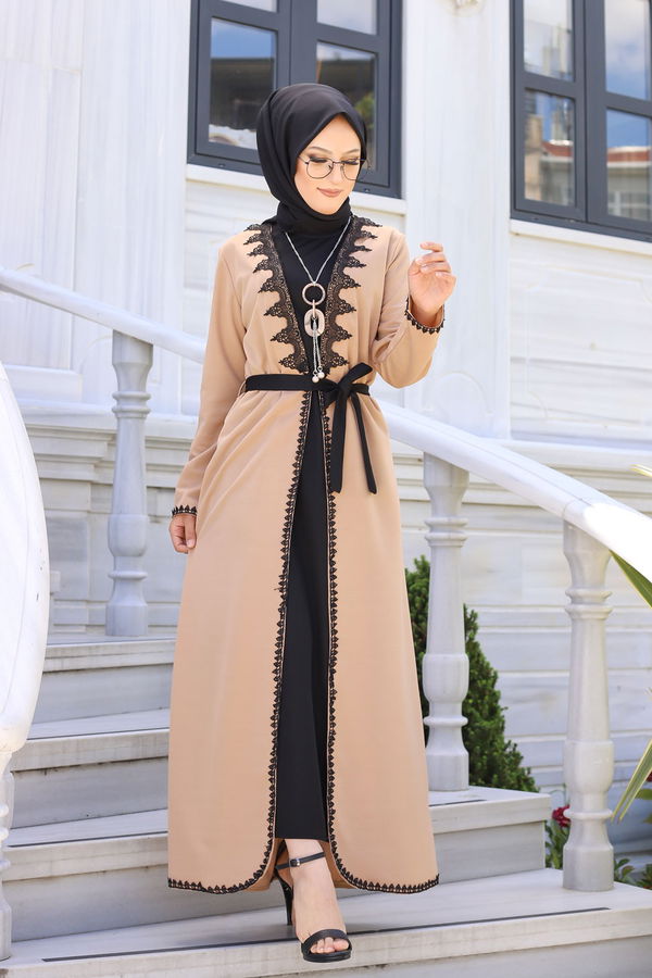 9024 ELBISE-HIRKA-KEMER-KOLYE Bej - 9024 BEJ