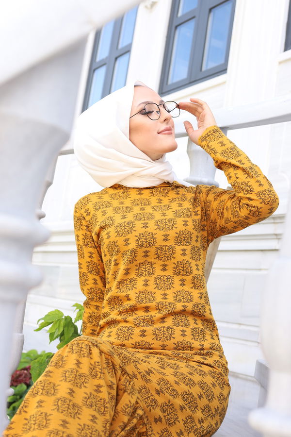 8557 ELBISE Sarı - 8557