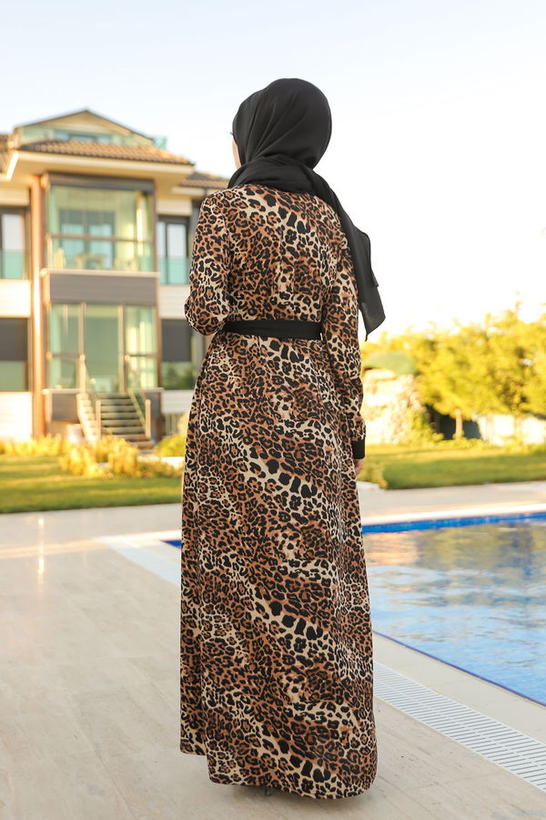 9038 ELBISE CEKET KEMER KOLYE Siyah - 9038