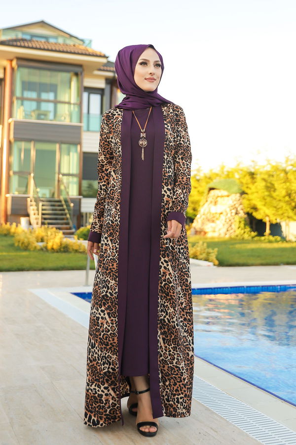 9038 ELBISE CEKET KEMER KOLYE Mürdüm - 9038 MÜRDÜM