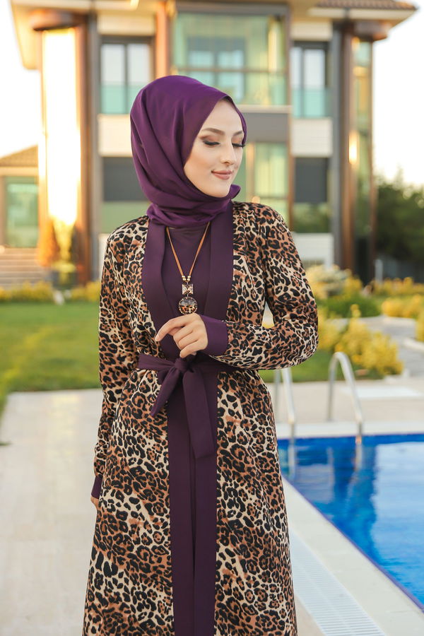 9038 ELBISE CEKET KEMER KOLYE Mürdüm - 9038 MÜRDÜM