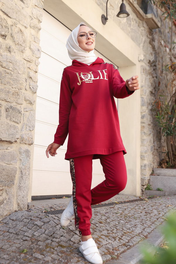 Tunık + Pantolon Bordo - 8328