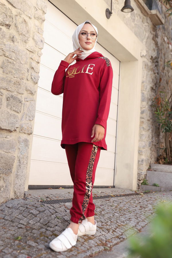 Tunık + Pantolon Bordo - 8328