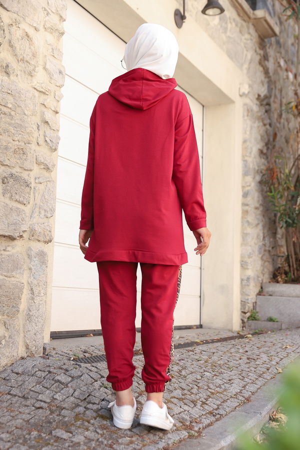 Tunık + Pantolon Bordo - 8328