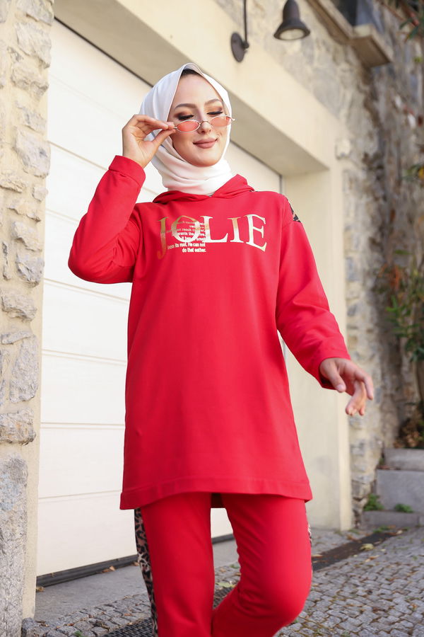 TUNIK PANTOLON Kırmızı - 8328
